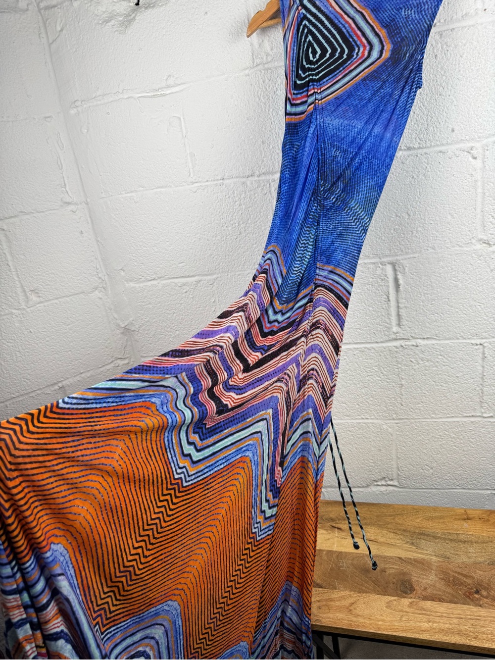 Ulla Johnson Natalia Ruched Lyocell Maxi Dress – Neptune Print – Size P - Picture 11 of 13